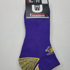 Los Angeles Lakers Men's Low Cut Socks 3 Pairs
